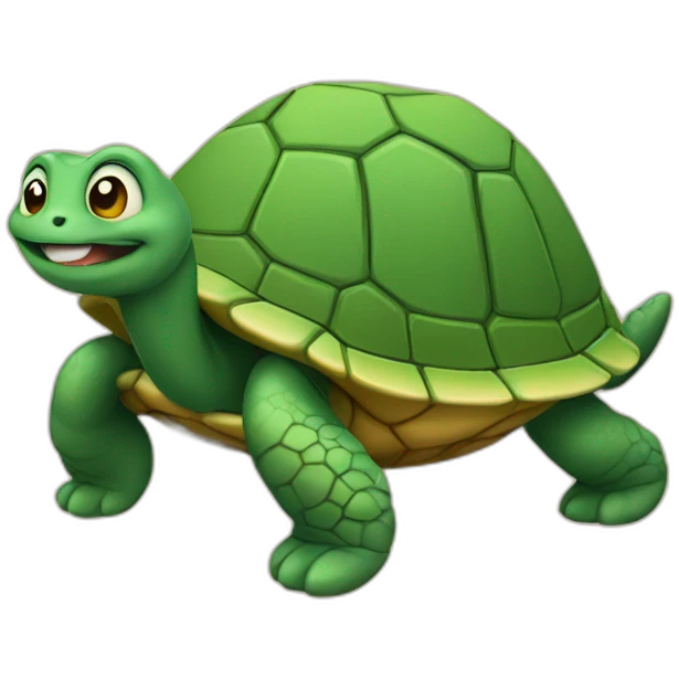 Chat sur une tortue emoji