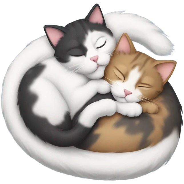 Two cats sleeping  emoji