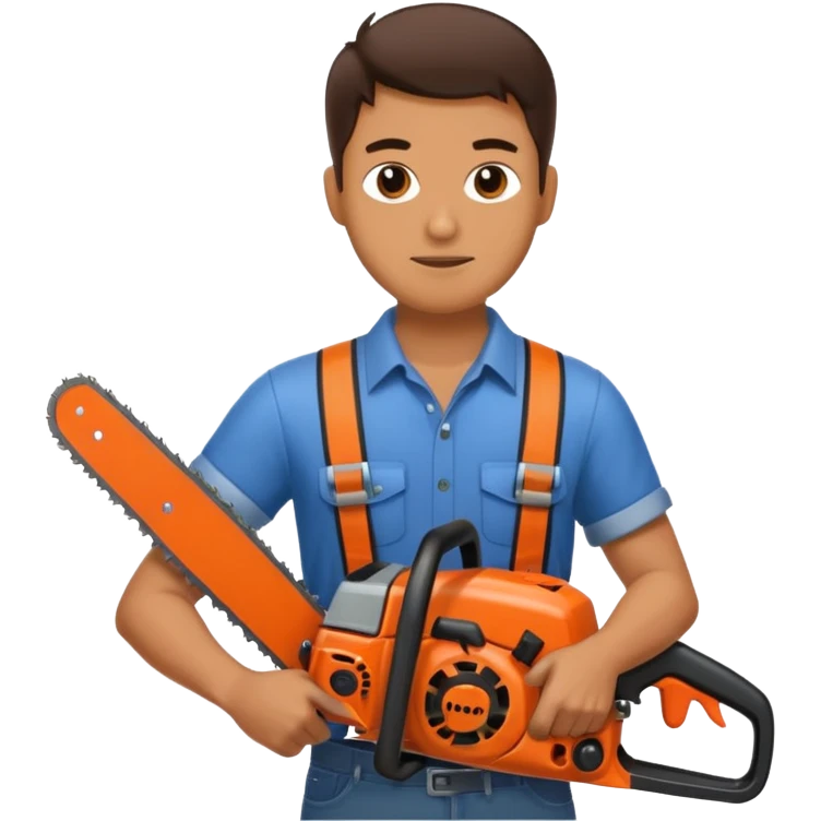 A guy with a chainsaw emoji