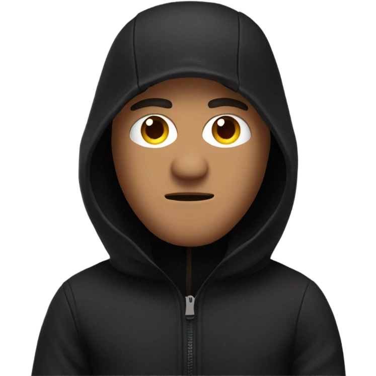 Guy wearing black jumpsuit and ski mask emoji