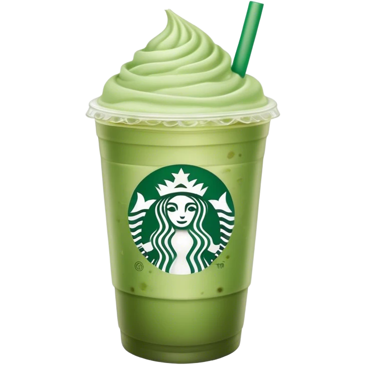 iced pastel green matcha coffee starbucks emoji