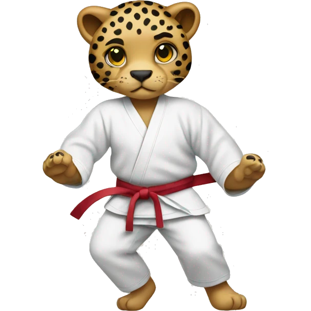 leopard judoka emoji