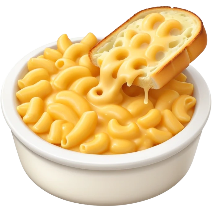Mac and cheese with garlic bread  emoji