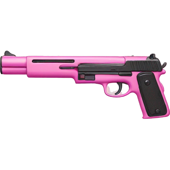 A pink gun with a bow emoji