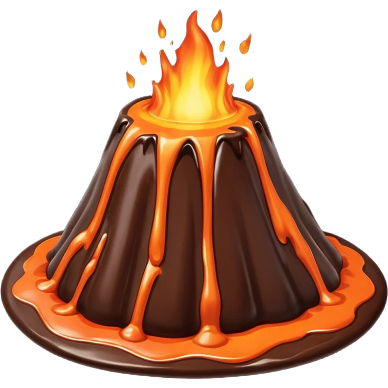 Volcano Experiment instead fire chocolate is coming out  emoji