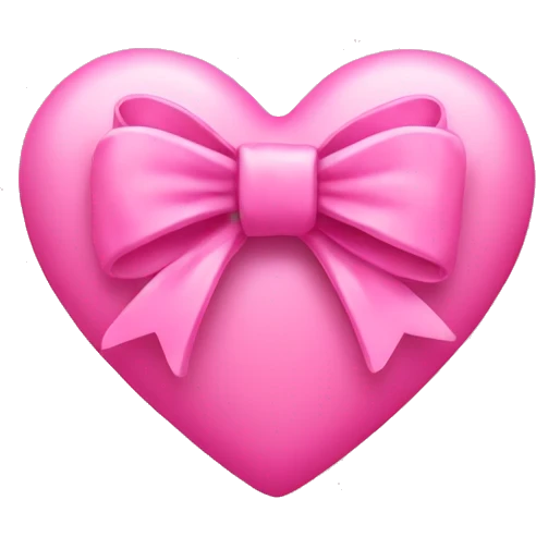Pink heart with bow emoji