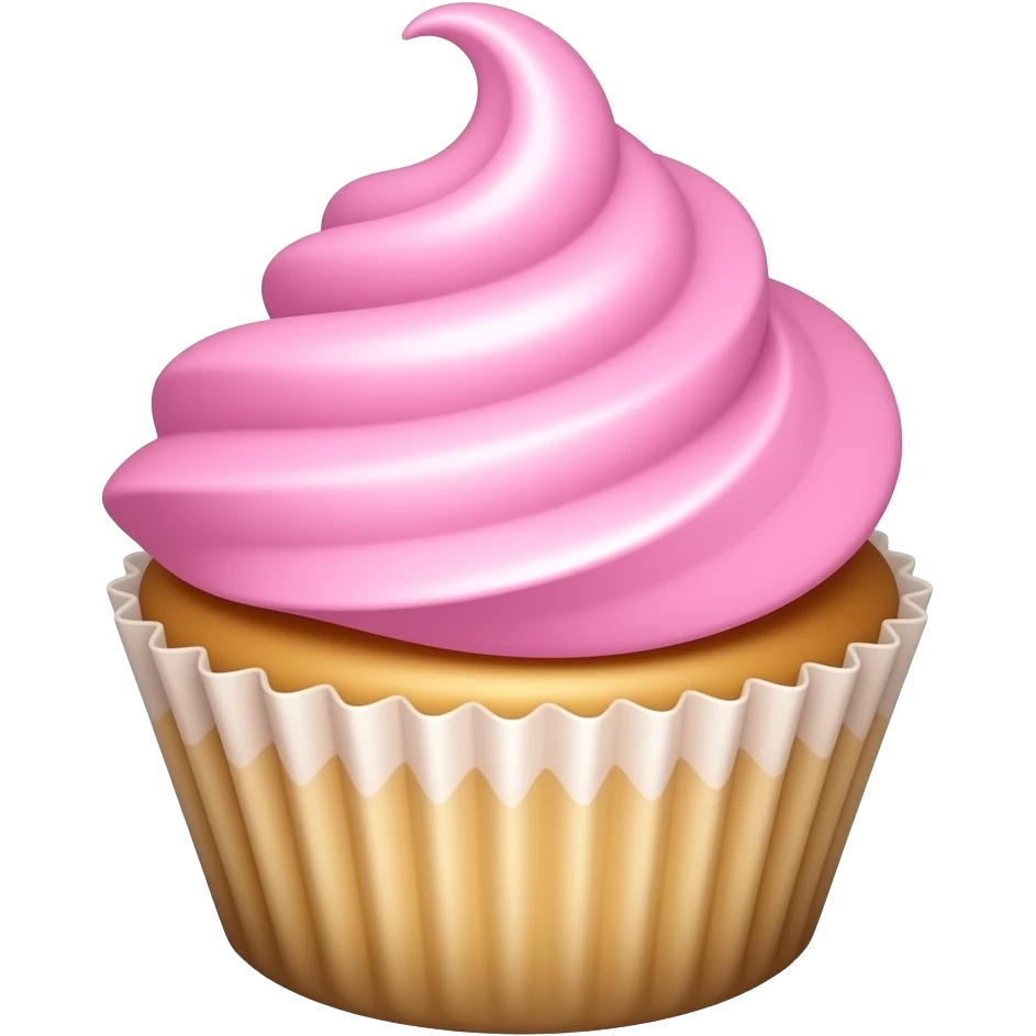 Cupcake with pink icing emoji