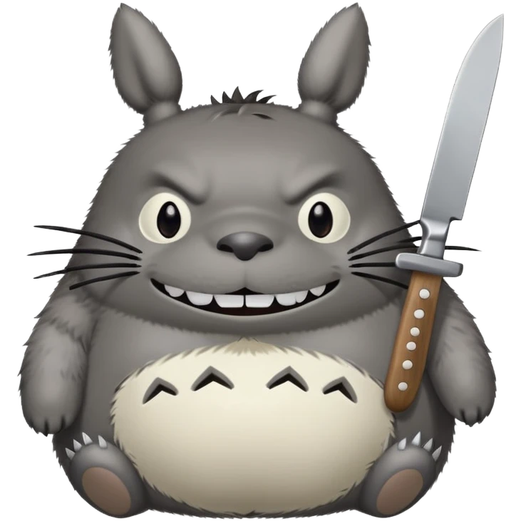 Totoro holding a knife  emoji