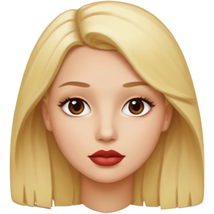 Tengo la tez clara pero en tonalidad cálida, el cabello rubio y ojos oscuros, tengo los labios gruesos emoji