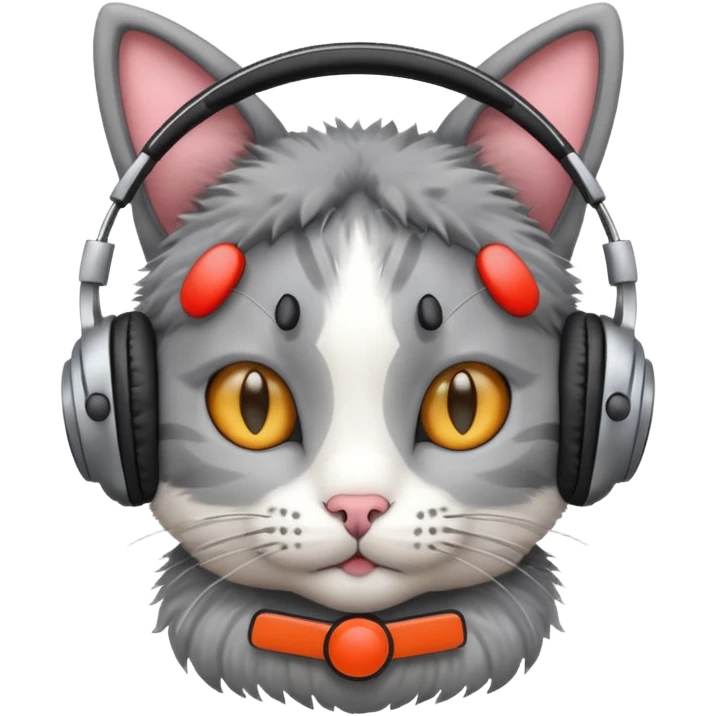 Kulaklıklı kedi emoji