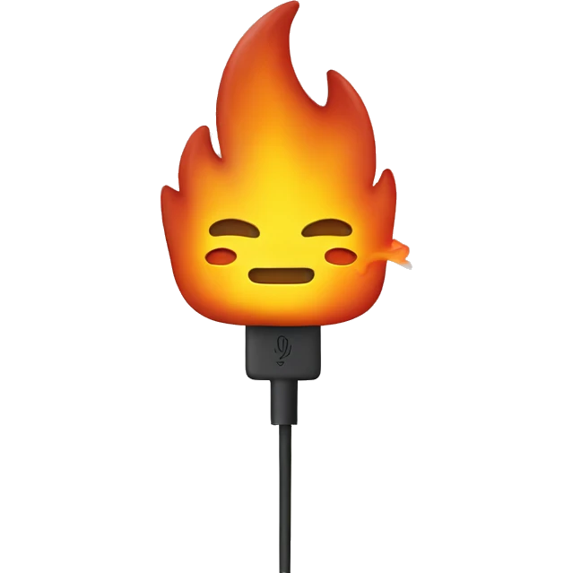 Fire not affecting Charging cable emoji