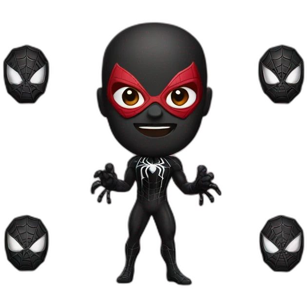 black spider-man emoji