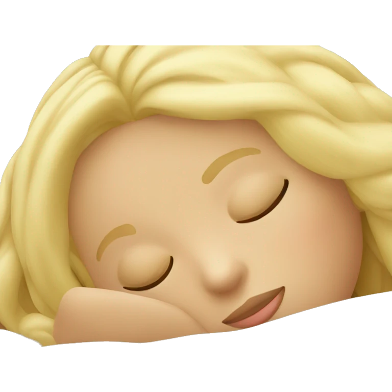 blonde girl napping emoji