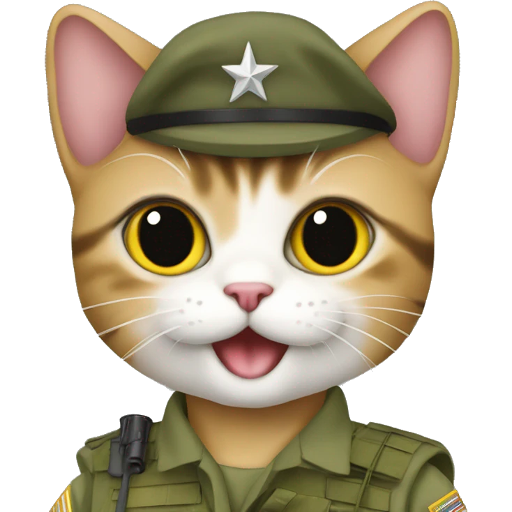 army kitty emoji