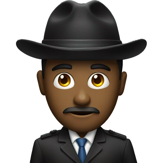 Black hat cyber security expert emoji