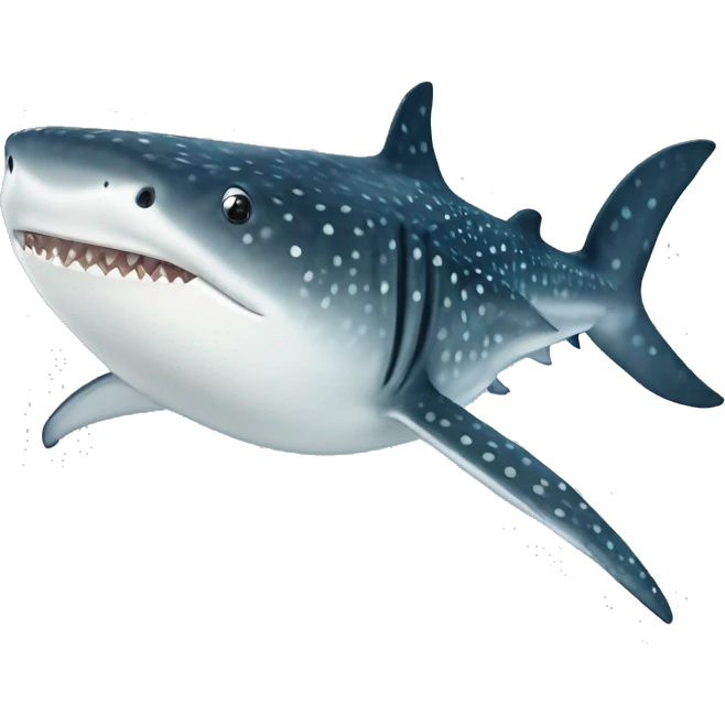 Whale shark with closed mouth and no teeth  emoji