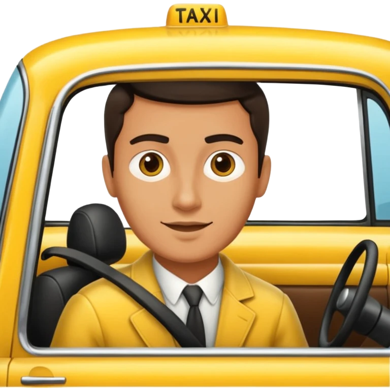 man driving taxi emoji