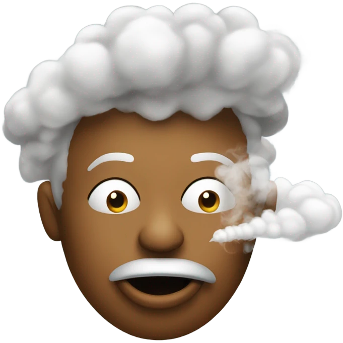 Kissy face smoke emoji