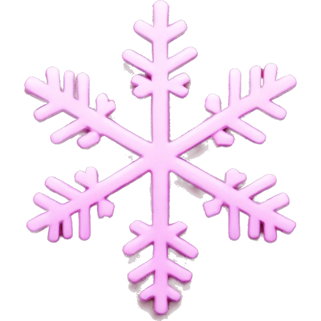 Pink snowflake emoji
