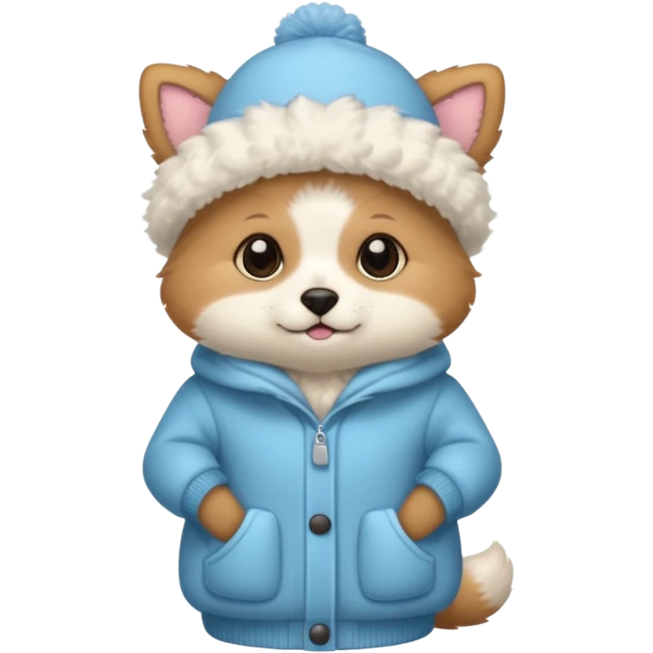 pet in winter outfit emoji