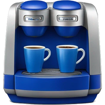 Realistic cobalt blue keurig  emoji