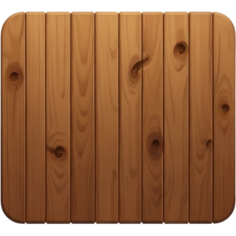 wood plank that has no holes in it.  emoji