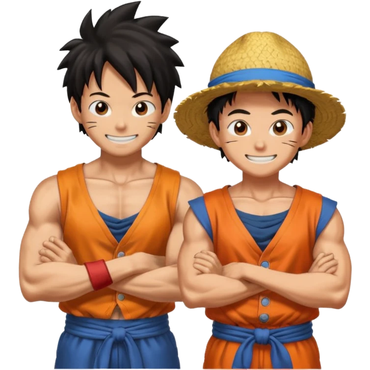 Luffy and goku emoji