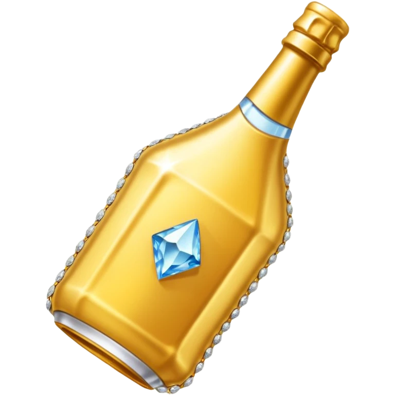 Biberón dorado con diamantes 🍼con ese biberón emoji