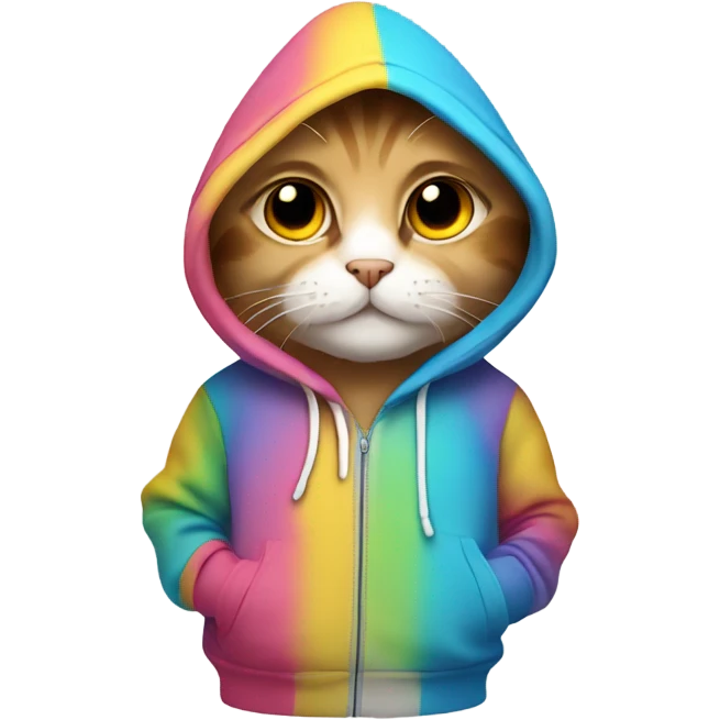 Cat wearing hoodie emoji