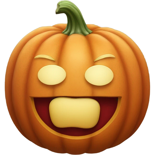 Pumpkin with a human lipstick kiss mark on its forehead  emoji
