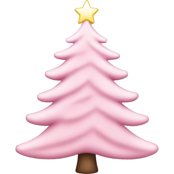 light pink christmas tree emoji