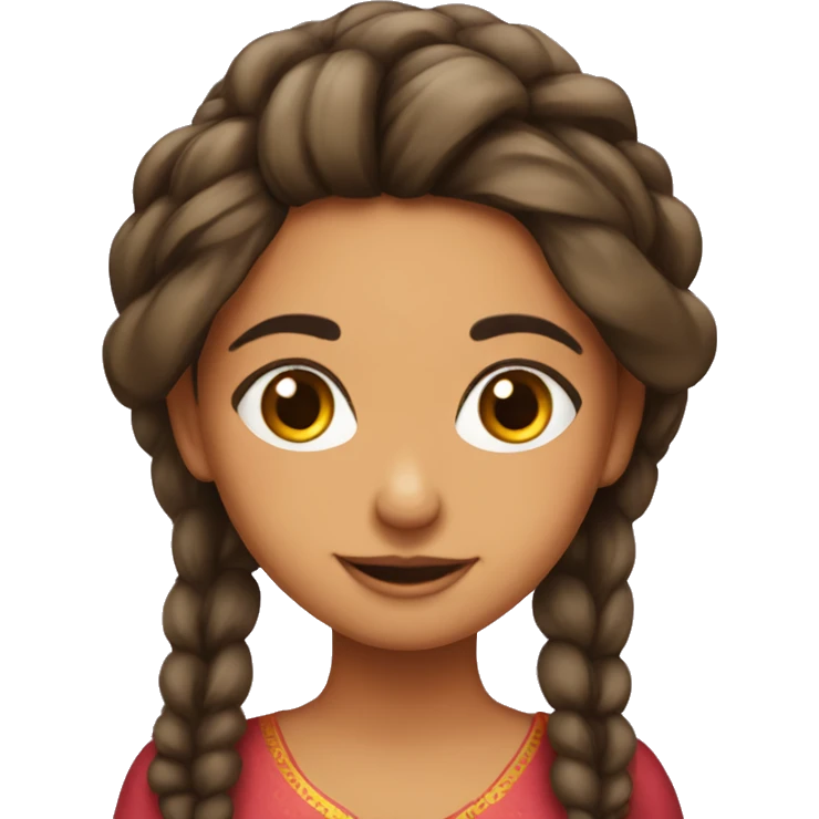 a punjabi girl with a bow on her hair  emoji