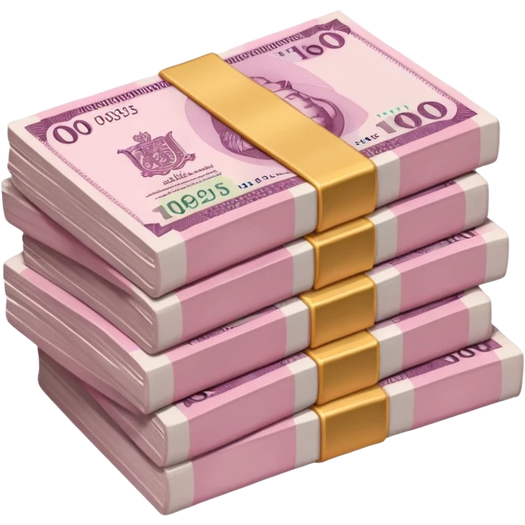 baby pink stack of British pounds\ emoji