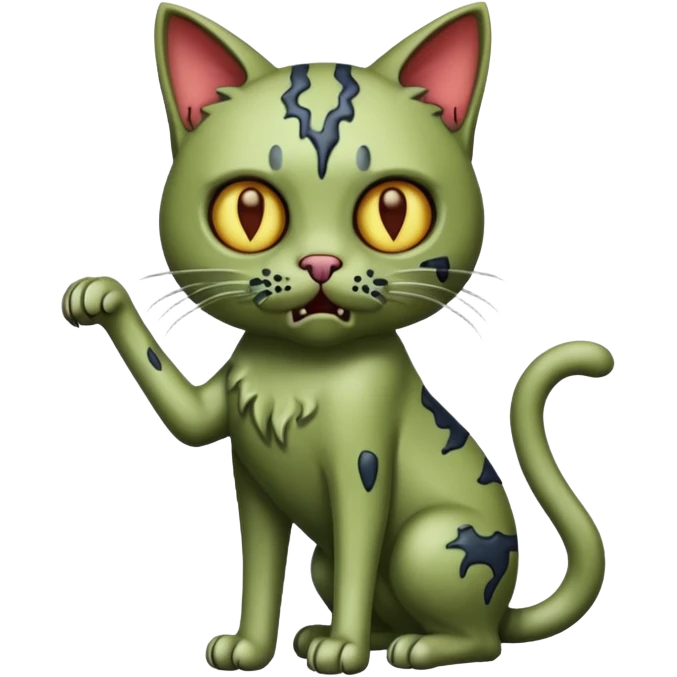 zombie cat full body emoji