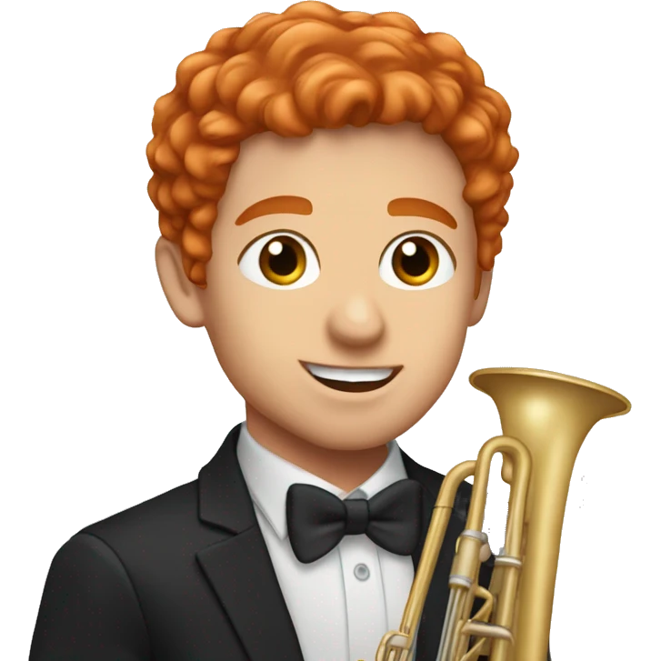 :tromboneplayer with Red Hair and blue Eyes emoji