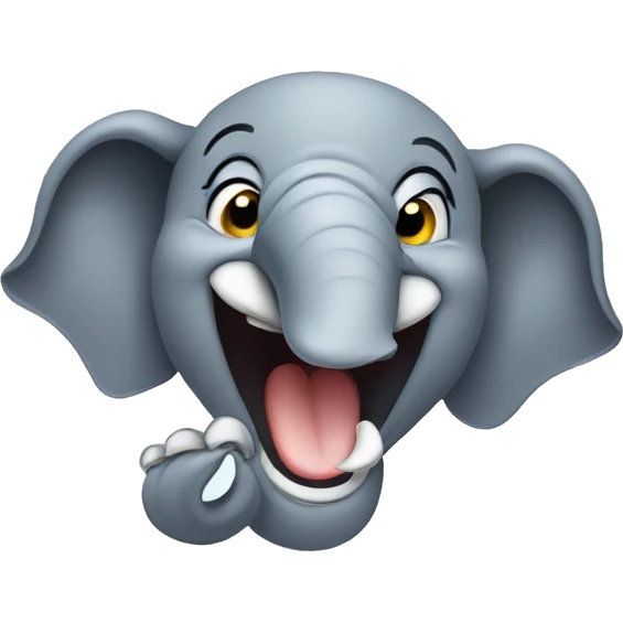 Elephant laughing emoji