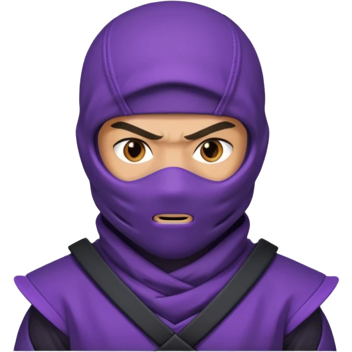 purple ninja with an intimidating expression emoji