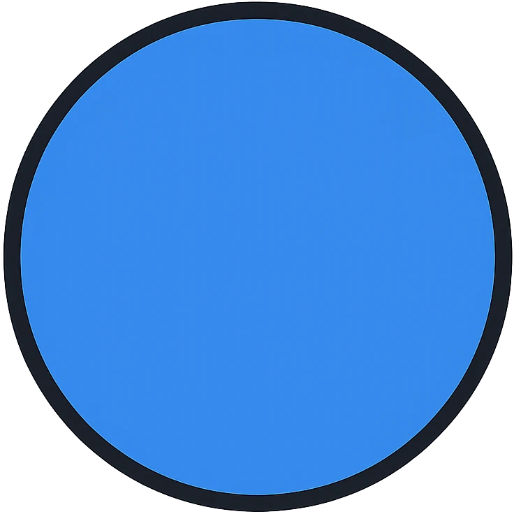 flat blue circle icon emoji