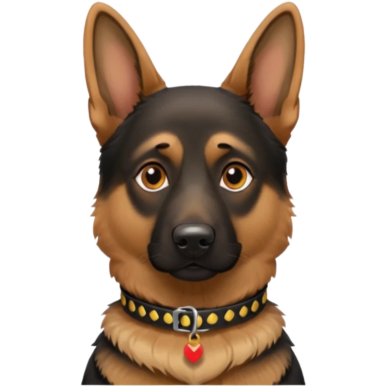 German Shepherd, dog collar emoji