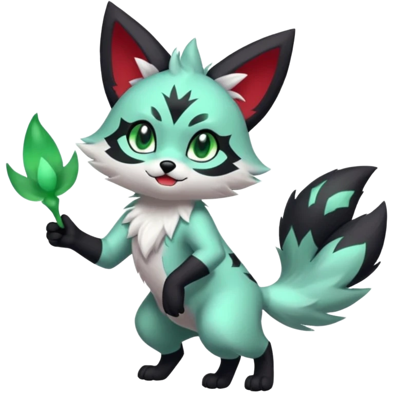 Delcatty-Zorua-Sprigatito-fusion, full body emoji