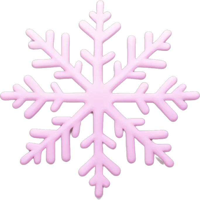 pastel pink snowflake  emoji