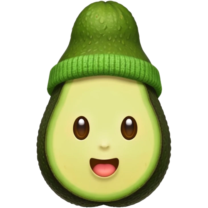 Avocado with a beanie emoji