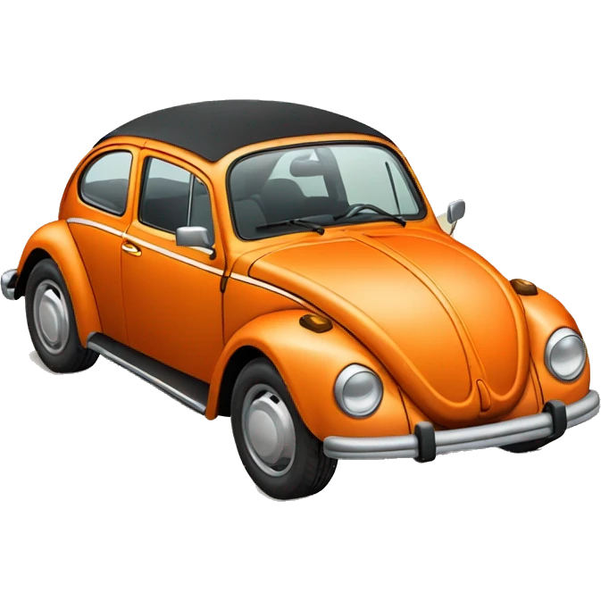 Orange Volkswagen Beetle car  emoji
