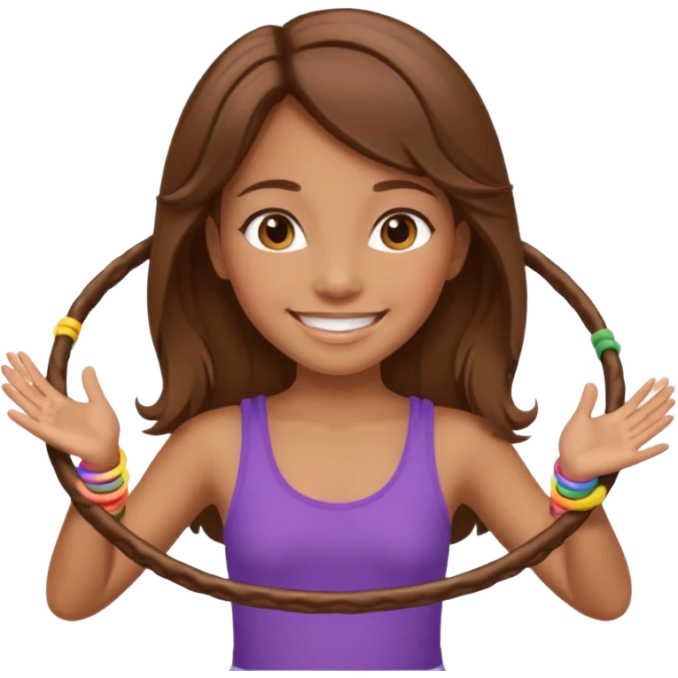 girl with 2 hula hoops emoji