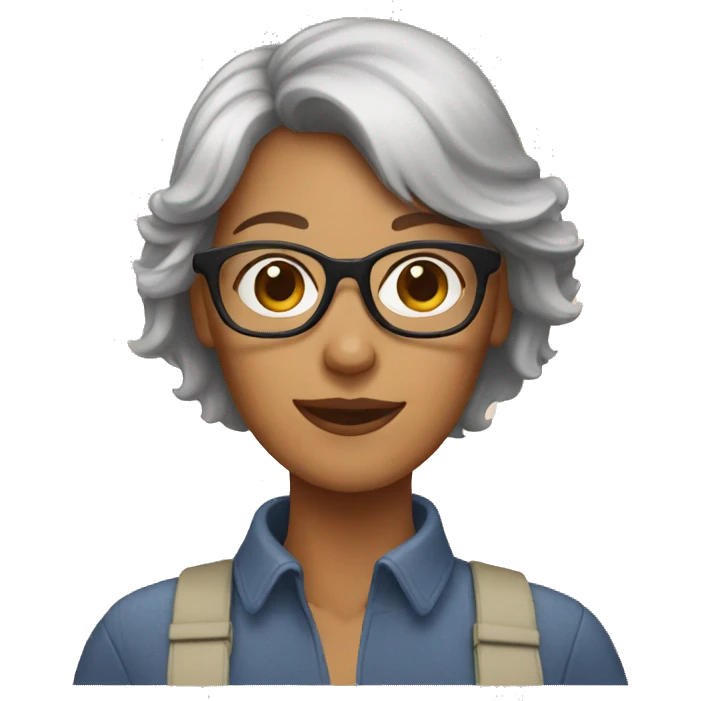 Mom with glasses emoji