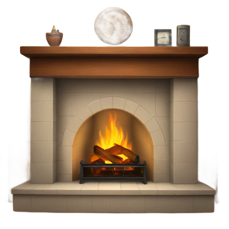 Realistic fireplace  emoji