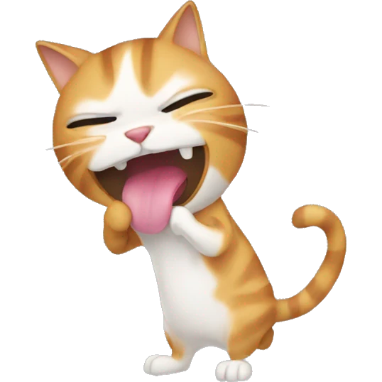 cat throwing up emoji