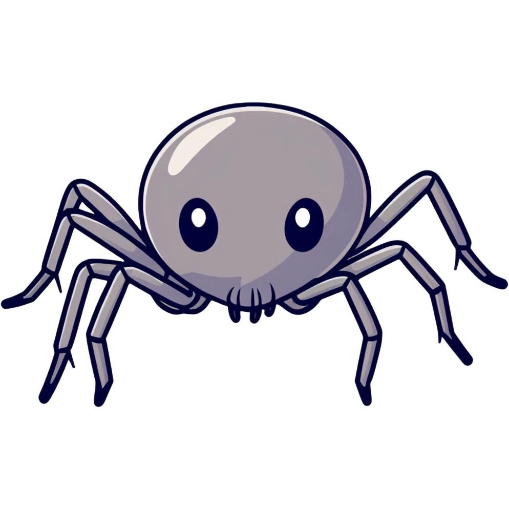 cute 2D simple purple spider emoji