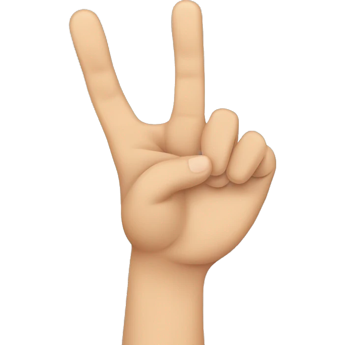 right hand making the "rock on" hand gesture. The thumb is extended and the index and pinky fingers are extended and spread apart. The middle and ring fingers are curled in. emoji