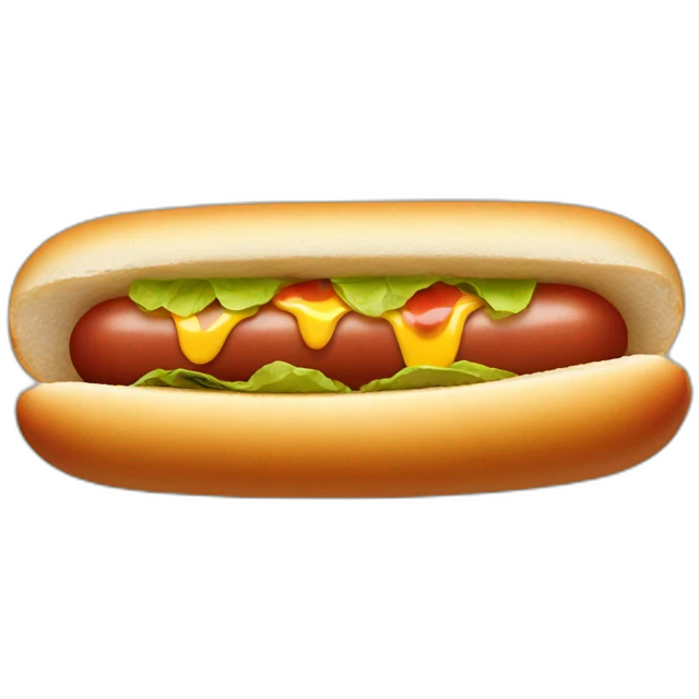 Juicy hot dog emoji